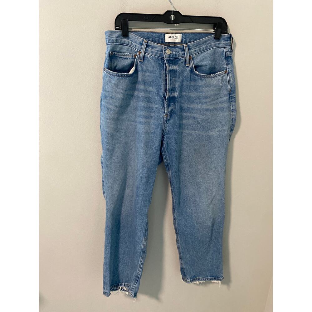 AGOLDE ’90s Crop Mid Rise Straight Button Fly Jeans Size 29 - Picture 5 of 5